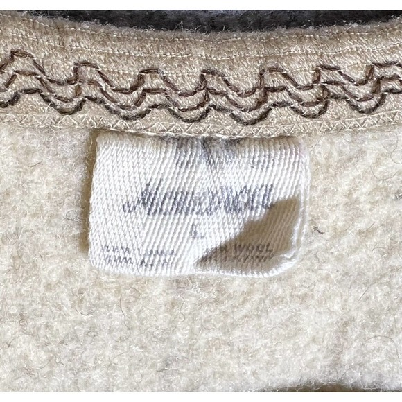 Monarca Wool Blend Sleeveless Western Riding Rodeo Vest Womens Large Tan Cream - Picture 3 of 13